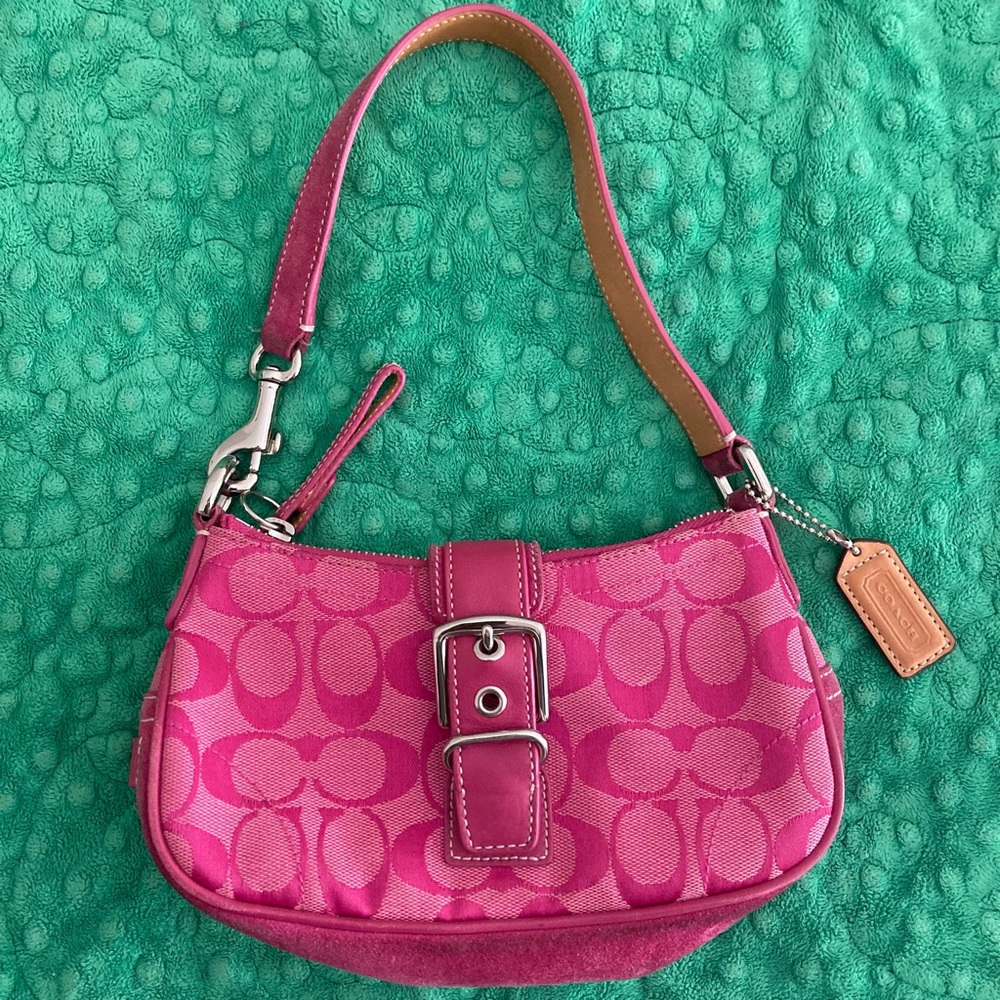 Vintage hot pink Coach purse